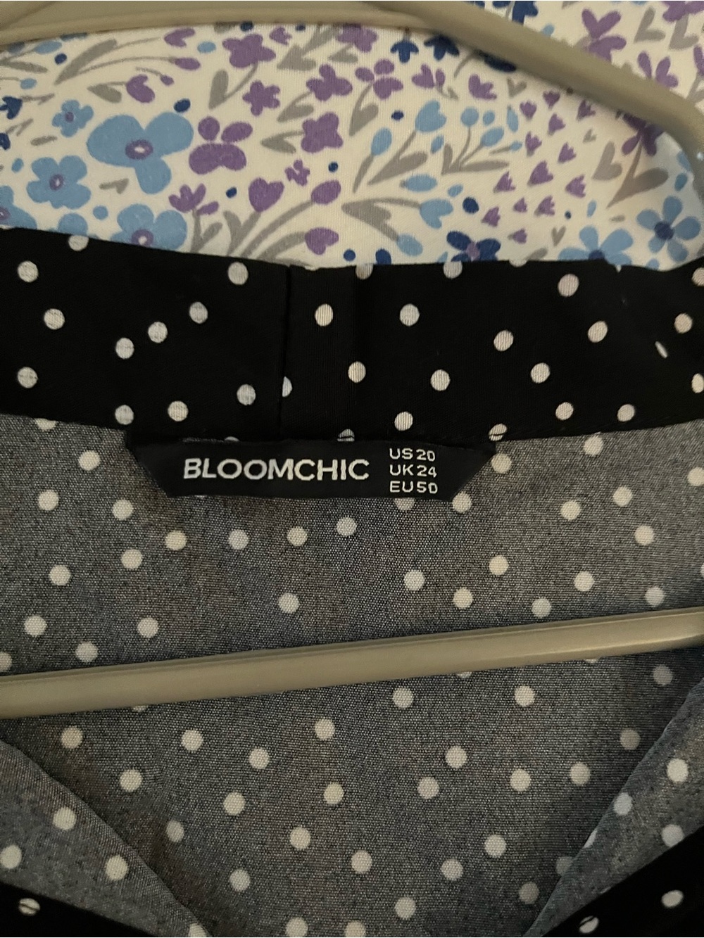 BloomChic Black and White Polka Dot Long Sleeve Dress